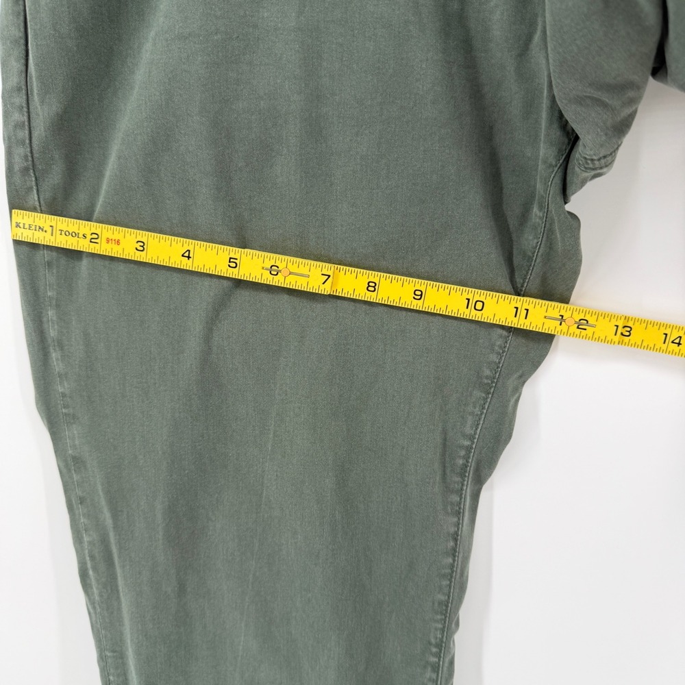 34 Heritage Mens 36x28 Charisma Comfort Straight Leg Pants Olive Green Chino - Picture 10 of 12